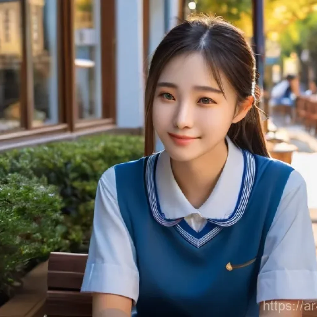 블루아카이브 목소리 연기 정보 - A "Blue Archive" student, Hoshino, in her characteristic school uniform, is depicted sitting comfort...