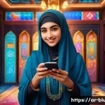 블루아카이브 뽑기 확률 분석 - A detailed scene of a strategic Blue Archive gacha pull event, featuring a young Arabic female playe...